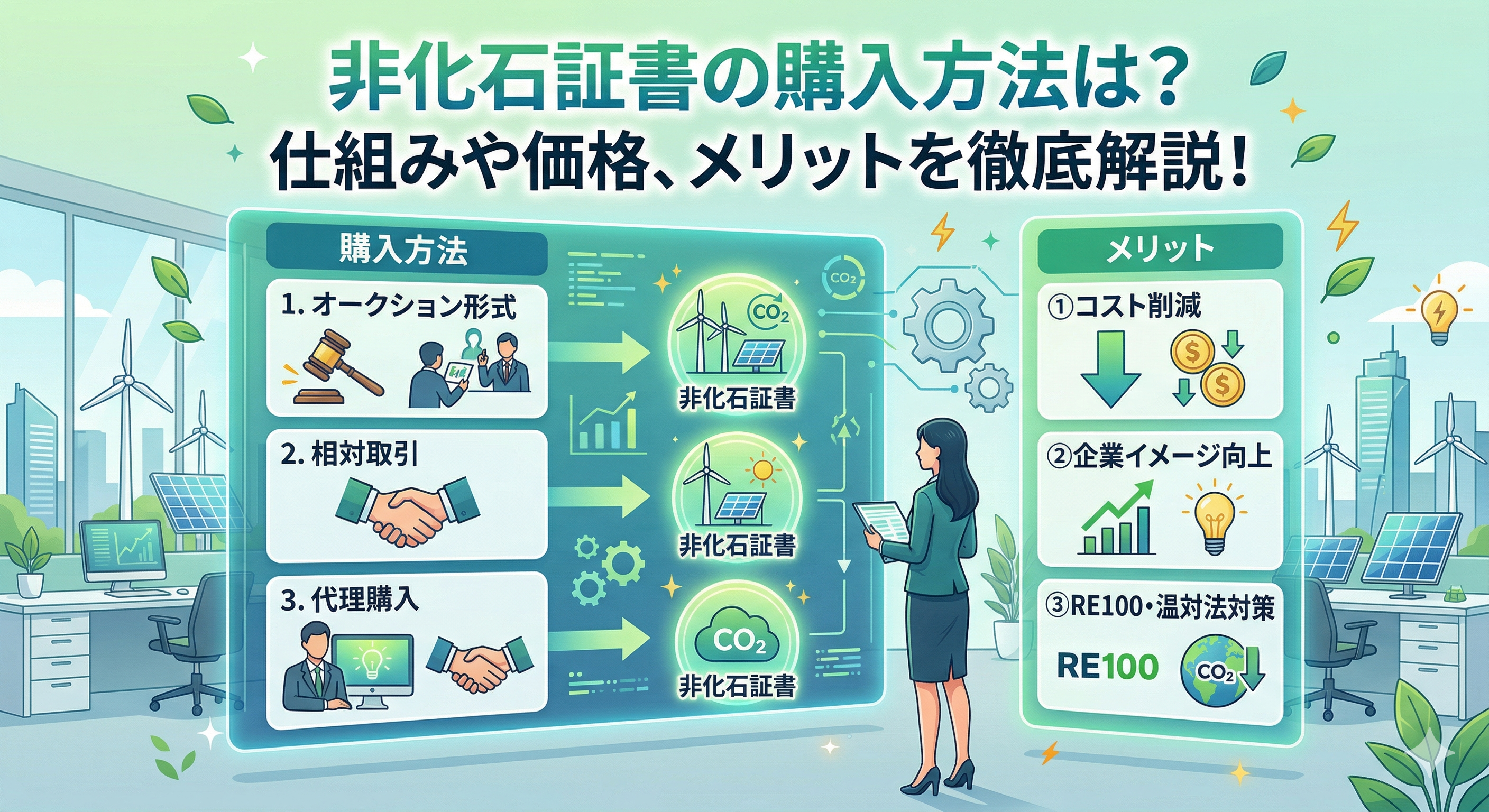 非化石証書の購入方法は？仕組みや価格、メリットを徹底解説